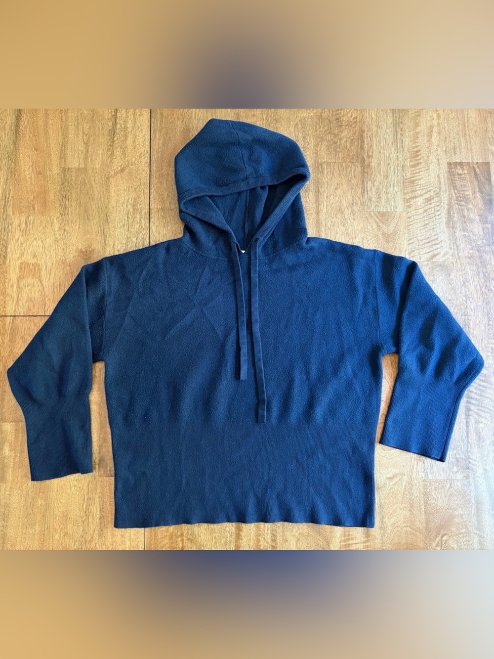 a new day Relaxed-Fit Hooded Sweater Navy Blue Size M